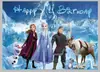 Tecido de Fundo Princesa do Gelo e da Neve Transfronteiriço Banner de Decoração para Festa de Aniversário Adereços para Fotos de Festa de Aniversário com Tema Gelo e Neve