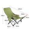 Silla Lunar Plegable para Exterior Elevada con Reposapiés Ajustable de Tres Velocidades, Silla Lounge para Camping al Aire Libre, Picnic, Pesca, Playa y Silla para la Hora del Almuerzo
