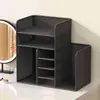 Prateleira de armazenamento de cosméticos para bancada de banheiro, prateleira de skincare multi-camadas com divisórias, prateleira de armazenamento em camadas para mesa