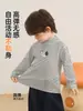Ropa interior Kaka Panda con forro polar para niños, ropa de invierno, camiseta de manga larga para niños, ropa interior para niñas, top de invierno para bebé