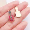 Aleación de Goteo de Aceite Accesorios para Instrumentos Musicales Piano Guitarra Llavero Pulsera Collar Colgante Hecho a Mano DIY