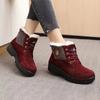 Botas de Neve Aveludadas Espessas Outono e Inverno 2025 Novas de Cano Curto com Solado Grosso Quentes Sapatos de Algodão Femininos Botas Confortáveis