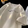 Camiseta de Manga Corta con Estampado de Panda Rojo y Patrón de Gofre para Hombre, Nuevo Estilo de Verano, Camiseta Casual Holgada de Manga Media Juvenil a la Moda