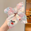 Scrunchie cuadrado de bufanda floral bordada para mujer, suave goma elástica de alta elasticidad para coleta, accesorio para el cabello de alta gama