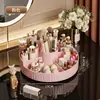 Caja Giratoria de Almacenamiento para Cosméticos de Escritorio para Uso en Casa, Porta Lápiz Labial, Sombras de Ojos, Brochas de Maquillaje, Organizador Compartimentado