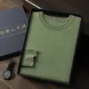 Suéter de Cachemira para Hombre de Cuello Redondo Otoño e Invierno, Suéter de Lana Tejido para Caballero de Negocios, Jersey de Manga Larga, Suéter de Cachemira para Vestir en Capas