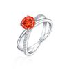 Anillo de plata de ley 925 con corte de flor de hielo en forma de X de 1,2 ct para mujer, anillo de diamantes de alto carbono con tesoro de 7 x 7 colores, estilo europeo y americano.