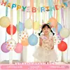 Conjunto de balões coloridos para festa de aniversário para meninas e crianças, decoração de um ano, alças de ombro, adereços fotográficos para criar atmosfera