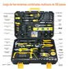 Juego de Caja de Herramientas, Carpintería, Electricista, Herramientas Combinadas para Reparación de Vehículos Eléctricos, Juego Completo de Ferretería, Juego de Herramientas para el Hogar, Juego Completo