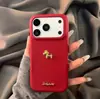 Pony Dorado Estilo Inglés Manzana 17 Pro Max/16 Pro A Prueba de Golpes 15 Pro Cubierta Completa 13 Pro Funda para Teléfono 14 Pro