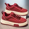 Sapatos Masculinos 2026 Novo Primavera Casual Esportivo Sapatos Brancos Cano Baixo Moderno Versátil Nicho Solado Grosso Tênis Estudantil para Homens