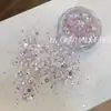 Joias de Lantejoulas Polarizadas para Nail Art Pó Opalino Aurora Ultra Fino Celebridade da Internet Fantasia Brilho Fino Brocado de Nuvem Polarizado Decoração com Pó de Glitter