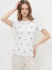 Camisetas Estampadas Europeias e Americanas Transfronteiriças para Mulheres 2026 Verão Amazon Comércio Exterior Rússia Manga Curta Gola Redonda