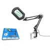 Lámpara de Escritorio Lupa Cuadrada LED para Reparación de Placas de Circuito, Trabajo de Soldadura, Luz con Pinza, Evaluación de Uñas Postizas, Iluminación Suplementaria, Transfronterizo