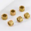 Acero Inoxidable 304 Cuentas de Barril de Agujero Grande con Patrón Nubes Auspiciosas Cuentas Sueltas Cuentas de Hilo Pulsera DIY Collar Pulsera Cuentas Espaciadoras Accesorios de Joyería