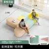Oficina, guardería, vestíbulo de institución de formación, área de ocio y descanso, recepción, juego de sofá y mesa de centro para apartamento pequeño y sencillo
