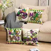 Venta Caliente de AliExpress Funda de Almohada de Carnaval con Estampado Divertido, Poliéster, Funda de Cojín para Sofá Resistente a Manchas, Almohada de Mesita de Noche