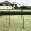 Arco de Hierro Anti-Óxido Soporte para Flores Trepadoras Decoración Exterior Jardín Puerta Curva Valla Patio Soporte de Piso para Huerto
