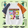 Camiseta Infantil de Minecraft Creeper Bloques de Color Manga Corta Unisex Ropa Infantil 9