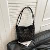Bolsa feminina moda popular personalizada com cordão de lantejoulas corrente bolsa de ombro mensageiro verão 2024 nova moda textura