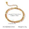 Joias Tendência Transfronteiriças Estilo Europeu e Americano Colar com Corrente Figaro em Aço Inoxidável Ouro 18K Pulseira em Aço Titânio Leve Luxo Sensação de Alto Padrão