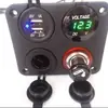 Accesorios de modificación para autocaravanas y motocicletas del fabricante Yujie panel de 4 orificios con cargador USB dual y voltímetro
