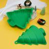 Serie navideña molde de silicona para hornear bandeja estrellas coloridas árbol de Navidad molde para pastel de mousse molde para jabón hecho a mano DIY