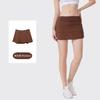 [En Stock] Falda de Tenis Ld con Tres Pliegues para Mujer, Falda Deportiva Plegada de Dos Piezas Falsas de Cintura Alta Anti-Exposición para Yoga Fitness