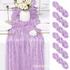 Amazon Transfronterizo Caminero de Mesa de Tela Arrugada Estilo Bohemio Gasa Retorcida Arrugada Decoración para Boda Fiesta Caminero de Mesa