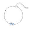 Collar con colgante de circonita con borlas de lujo para mujer, diseño de nicho, en plata de ley 925 con lazo