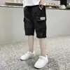 Pantalones Cortos para Niños Transfronterizos 2026 Verano Algodón Puro Pantalones para Niños Pantalones Cargo Sueltos Pantalones Casuales a la Rodilla Pantalones para Niños