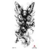 Impermeable pequeño tatuaje de brazo completo pegatina símbolo tótem animal calavera en stock al por mayor pegatina de tatuaje de texto