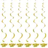 Novo Pingente Espiral Estrela de Cinco Pontas Recortada Azul Noturno Cena de Festa de Aniversário Celebração de Aniversário Decoração de Banquete de Aniversário