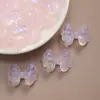 Nuevo lazo de amor círculo acrílico efecto sirena accesorios diy hebilla de zapato con cuentas colgante de llave