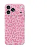 Venta Caliente en Amazon Rosa Estampado Leopardo Magnético Doble Capa Película Apple 18pro Funda de Teléfono Comercio Exterior Tacto de Alta Gama para Niñas