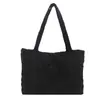 Bolso Casual 2025 Nuevo Bolso Tote Otoño e Invierno para Estudiantes que Van a Clase y al Trabajo, Bolso de Hombro Acolchado de Algodón de Gran Capacidad