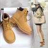 Botas Amarillas Grandes para Mujer, Botas de Trabajo Estilo Británico, Botas Martin, Botines, Botas Individuales Primavera y Otoño 2025, Suela Gruesa, Botas de Senderismo de Moda y Versátiles