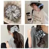 Scrunchie Listrado Pão Doce Tendência 2025 Novo Prendedor de Cabelo para Rabo de Cavalo Alto para Mulheres Acessório de Cabelo