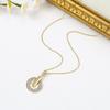 Nuevo Collar de Acero de Titanio Europeo y Americano de Venta Caliente Transfronterizo para Mujer Ins Chapado en Oro Plata Colgante Bicolor Moda Elegante Venta Directa de Fábrica