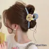 Pinza para el pelo grande de lunares estilo coreano para cabello grueso, pinza de tiburón dulce y elegante para la parte trasera de la cabeza, accesorio para el cabello de alta gama y exquisito