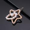 Celebridad de Internet Accesorios para el Cabello Perla Estilo Coreano Más Vendido Pinza para el Cabello con Strass de Corazón Pinza de Una Palabra Pinza de Rana de Aleación Pinza Creativa para el Borde del Flequillo