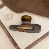 Pinza para el Cabello Grande Color Marrón Chocolate para Mujer 2024 Nuevo Pinza Tiburón de Alta Gama Versátil Pasador Accesorio para el Cabello Parte Posterior de la Cabeza