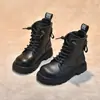 Botas Infantiles Otoño Invierno Nuevo Estilo 2026 Niños Botas Martin Británicas Botas Individuales Niñas Calientes con Forro de Terciopelo Botas Cortas Botas de Piel