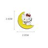 Sapatos Croc Série Gatinho Kt Fofo Fivela de Flor Divertida DIY Removível Acessórios de Desenho Animado Decorativos Elegantes Fivela de Sapato Peça Única