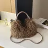 Bolso de hombro de felpa de moda transfronterizo para mujer, nuevo bolso casual versátil de gran capacidad de moda de otoño 2026