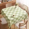 Toalha de Mesa Quadrada com um Design Xadrez Fresco e Simples, Lavável, Impermeável, à Prova de Óleo, Resistente ao Calor e que Melhora o Ambiente - Toalha Quadrada para Mesa de Centro