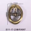 Diámetro interior 11 mm Hebilla japonesa ovalada bronce laminado cepillado herrajes para equipaje hebilla para zapato de cuero decorativa hebilla para cordón de zapato para niños
