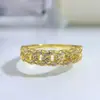 Anel para Mulheres Ins Tendência Estilo Minimalista Luxo de Alto Padrão Design de Nicho Moda Celebridade da Internet Personalidade Diamante Brilhante Anel Aberto