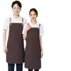 Nuevo delantal de lona impermeable para celebridades de Internet, impresión de logotipo, tienda de té con leche, café, teñido en caliente, delantal especial para restaurante