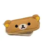 Estuche de Lápices Rilakkuma Peludo y Lindo para Niñas, Bolsa de Cosméticos de Aspecto Elegante, Estuche de Lápices de Papelería de Dibujos Animados de Gran Capacidad y Portalápices